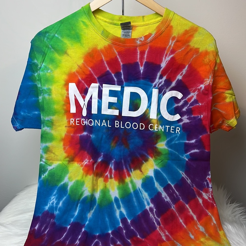 Gildan Heavy Cotton Tie Dye Short Sleeve T-Shirt Size M Unisex